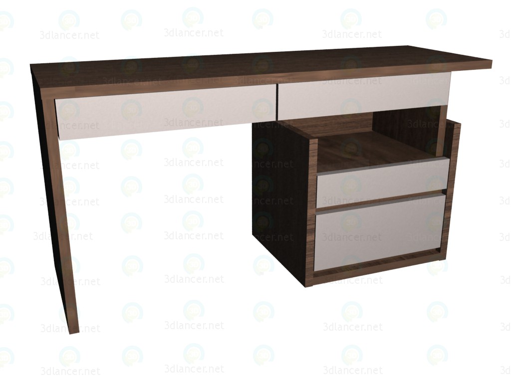 3d model Writing desk with pedestal 150 (2nd version location) - preview