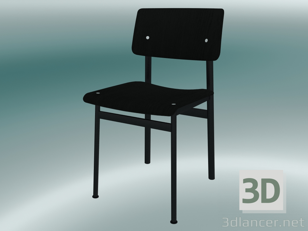 3 डी मॉडल कुर्सी मचान (काला) - पूर्वावलोकन