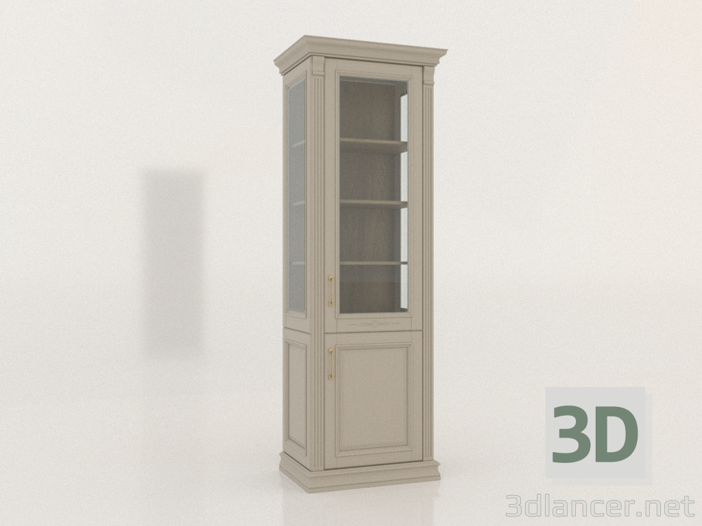 Modelo 3d Vitrine de uma porta (Pastel) - preview