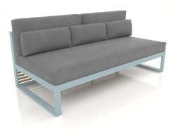 Modular sofa, section 4, high back (Blue gray)