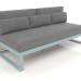 3D modeli Modüler kanepe, 4. bölüm, yüksek arkalık (Mavi gri) - önizleme
