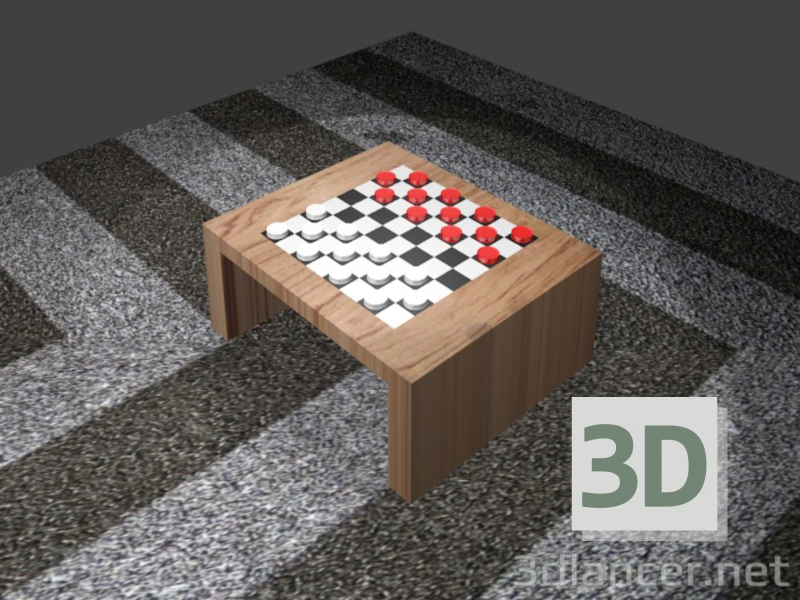 3D modeli dama - önizleme