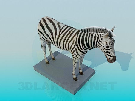 modèle 3D Zebra - preview