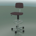 3D Modell Gepolsterter Stuhl aus Stoff (2534-D) - Vorschau