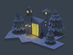 Lowpoly fairy-tale house