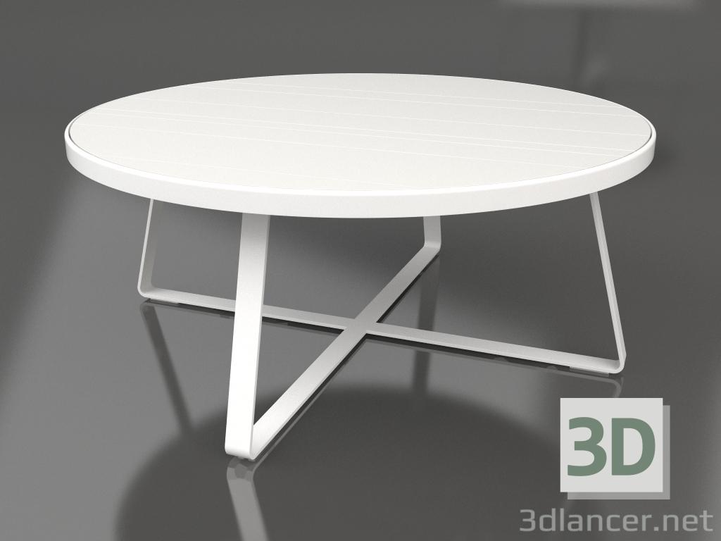 3D modeli Yuvarlak yemek masası Ø175 (DEKTON Zenith, Beyaz) - önizleme