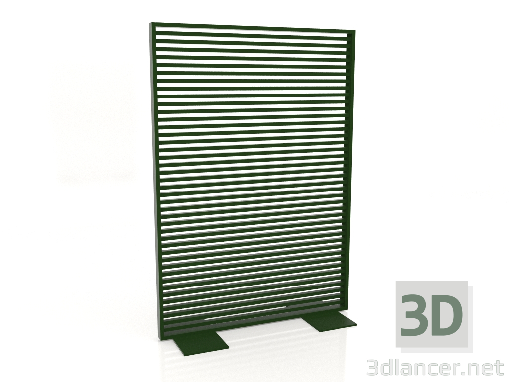3D Modell Aluminiumtrennwand 120x170 (Flaschengrün) - Vorschau