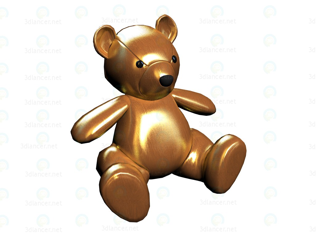 3 डी मॉडल खिलौना भालू सोने - पूर्वावलोकन