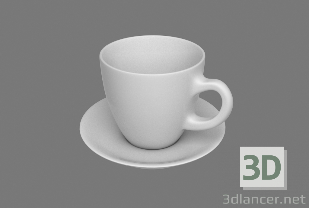 3d model A cup - preview