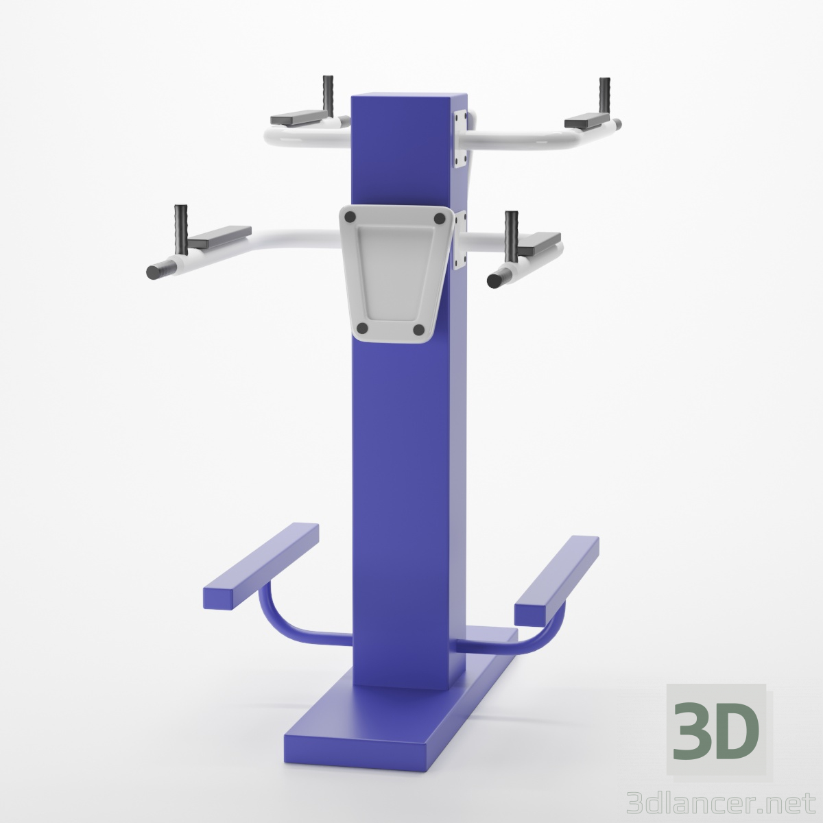 3D Sokak tandem tezgah basın egzersiz makinesi modeli satın - render