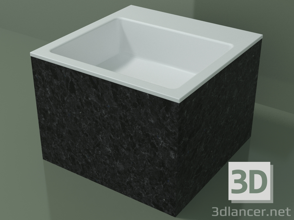modèle 3D Vasque à poser (01R122302, Nero Assoluto M03, L 48, P 48, H 36 cm) - preview