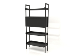 Rack ST 03 (with cabinet) (900x400x1900, wood black)
