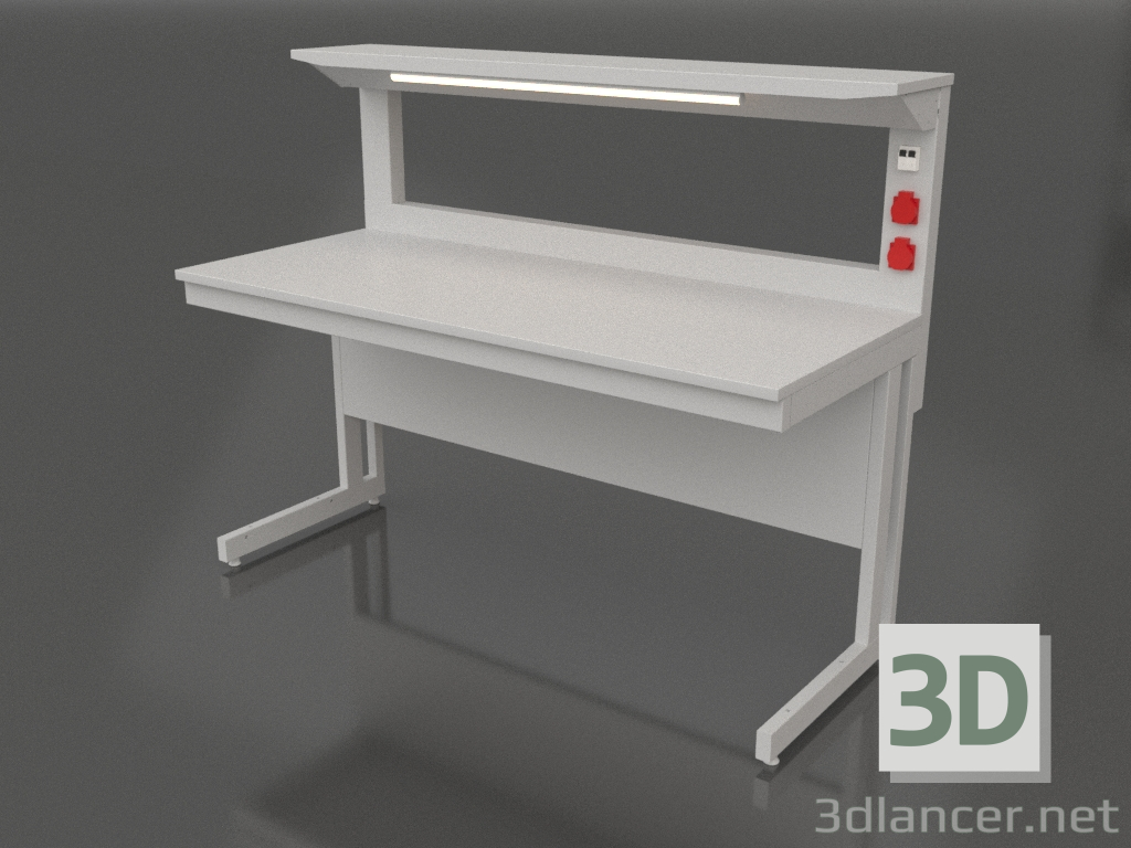 3d model Laboratory table with shelf 1500 CM 700 - preview 3d model Laboratory table with shelf 1500 CM 700 - preview
