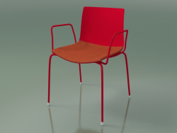 Chair 0450 (4 legs with armrests and a pillow on the seat, polypropylene PO00104, V48)