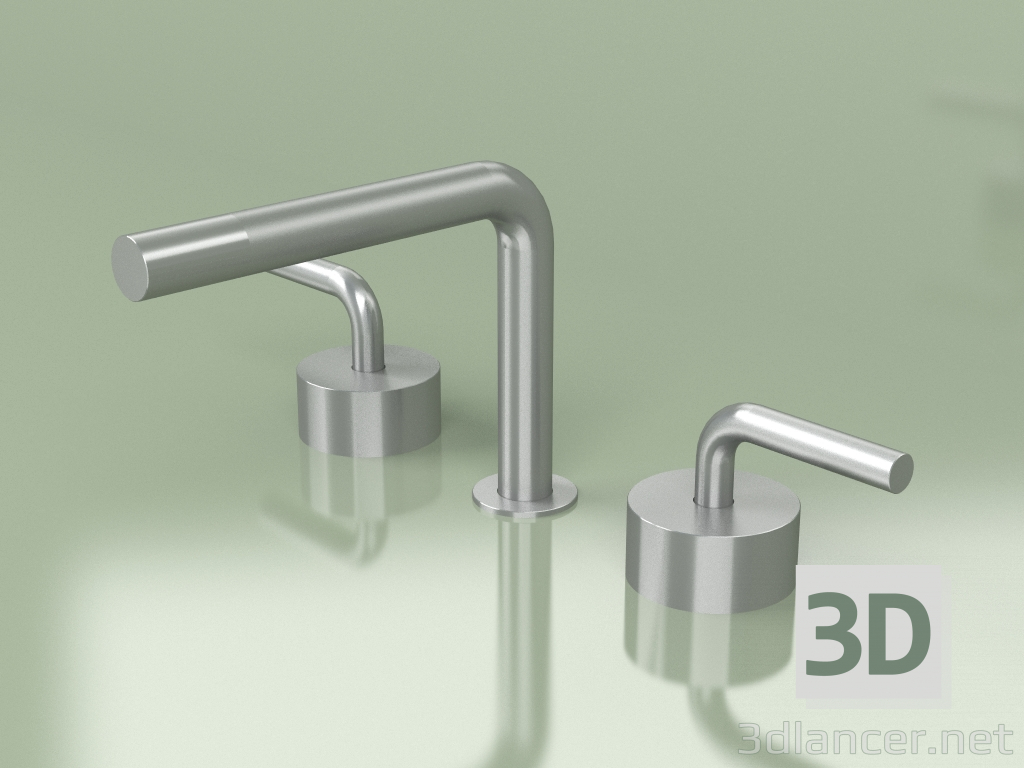 3d model Set of 2 shut-off valves with spout, h. 143 mm (14 31 V, AS) - preview