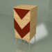 3d model Small chest of drawers Slim Woo (burgundy) - preview