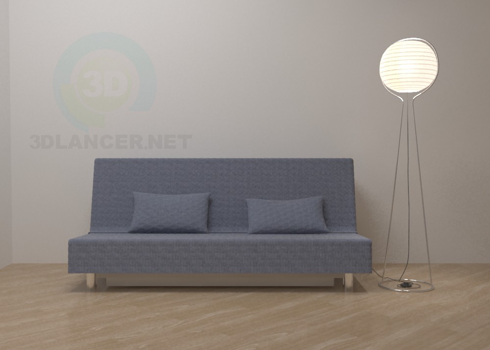 3d model IKEA sofa Bedinge - preview