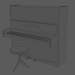 3d Soviet piano model buy - render