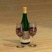 3D Modell Flasche Wein mit Weingläsern - Vorschau