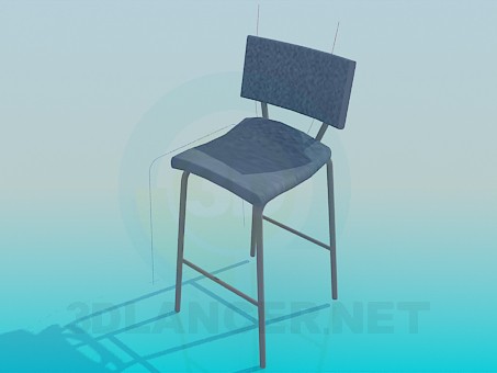 3d модель Высокий стул – превью