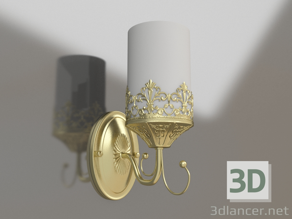 modello 3D Lampada da parete (applique) Sherborne (FR2563-WL-01-BZ) - anteprima