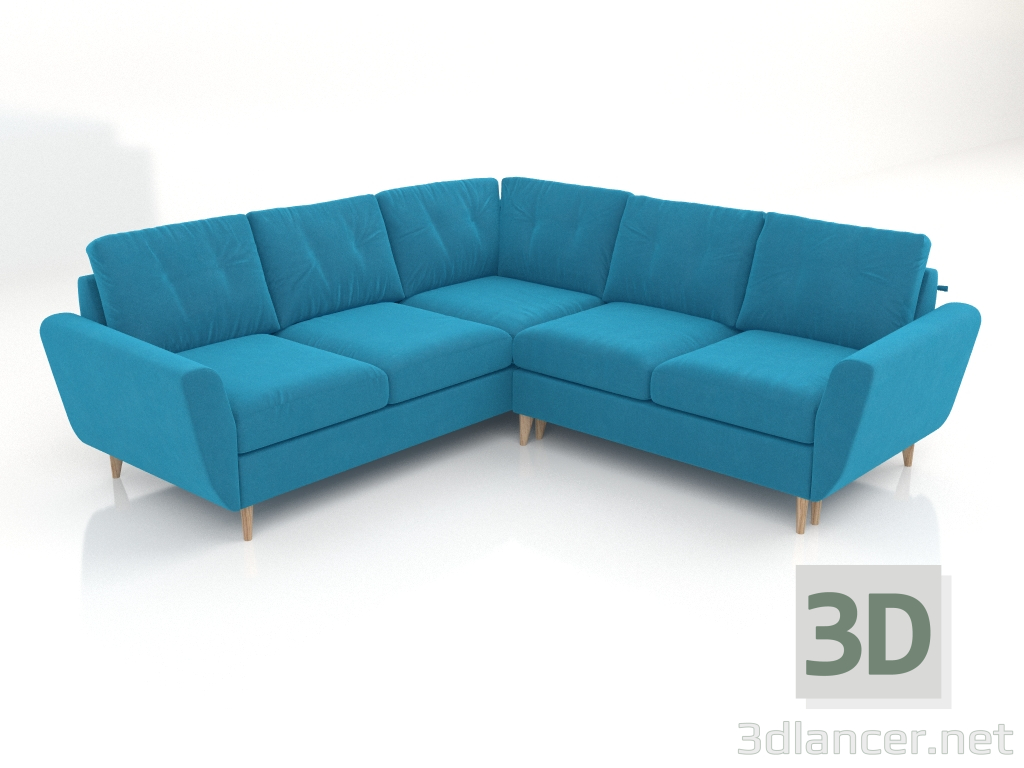 3d модель Хоум угловой диван 3-х местный закрытый. – превью