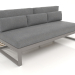 3D Modell Modulares Sofa, Abschnitt 4, hohe Rückenlehne (Quarzgrau) - Vorschau