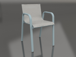 Chaise de salle à manger (bleu gris)