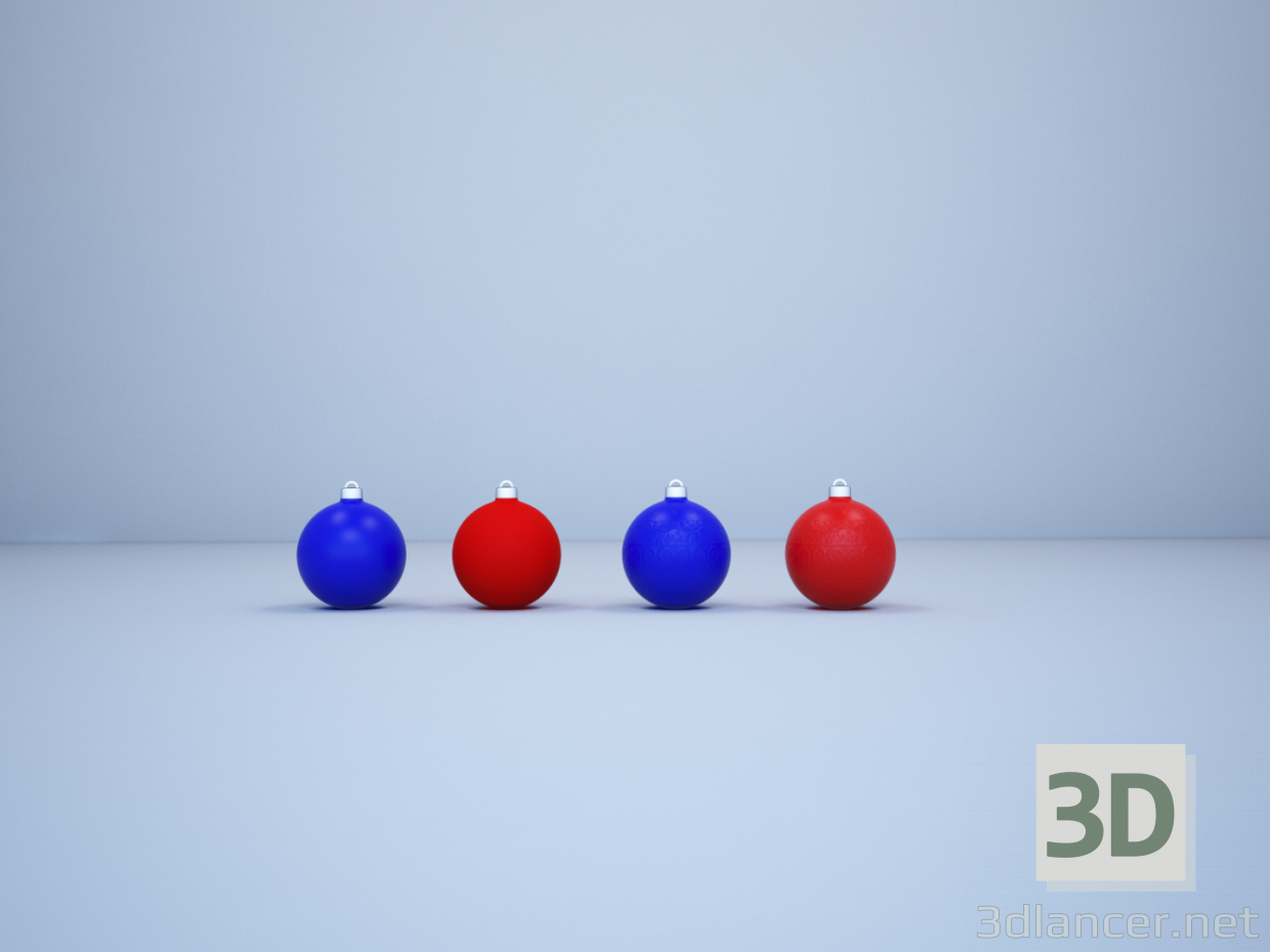 3d модель ялинкову прикрасу кулька – превью