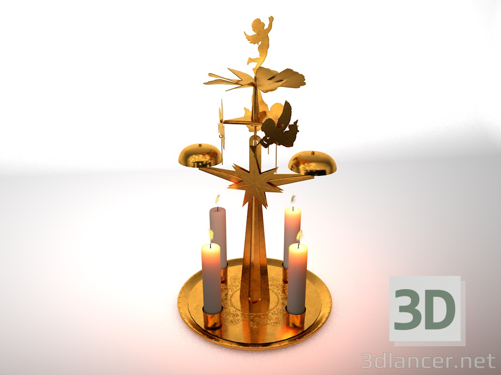 modello 3D Christmas Angel Chimes - anteprima