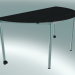 3D Modell Halbrunder Tisch modular (1500x750mm) - Vorschau