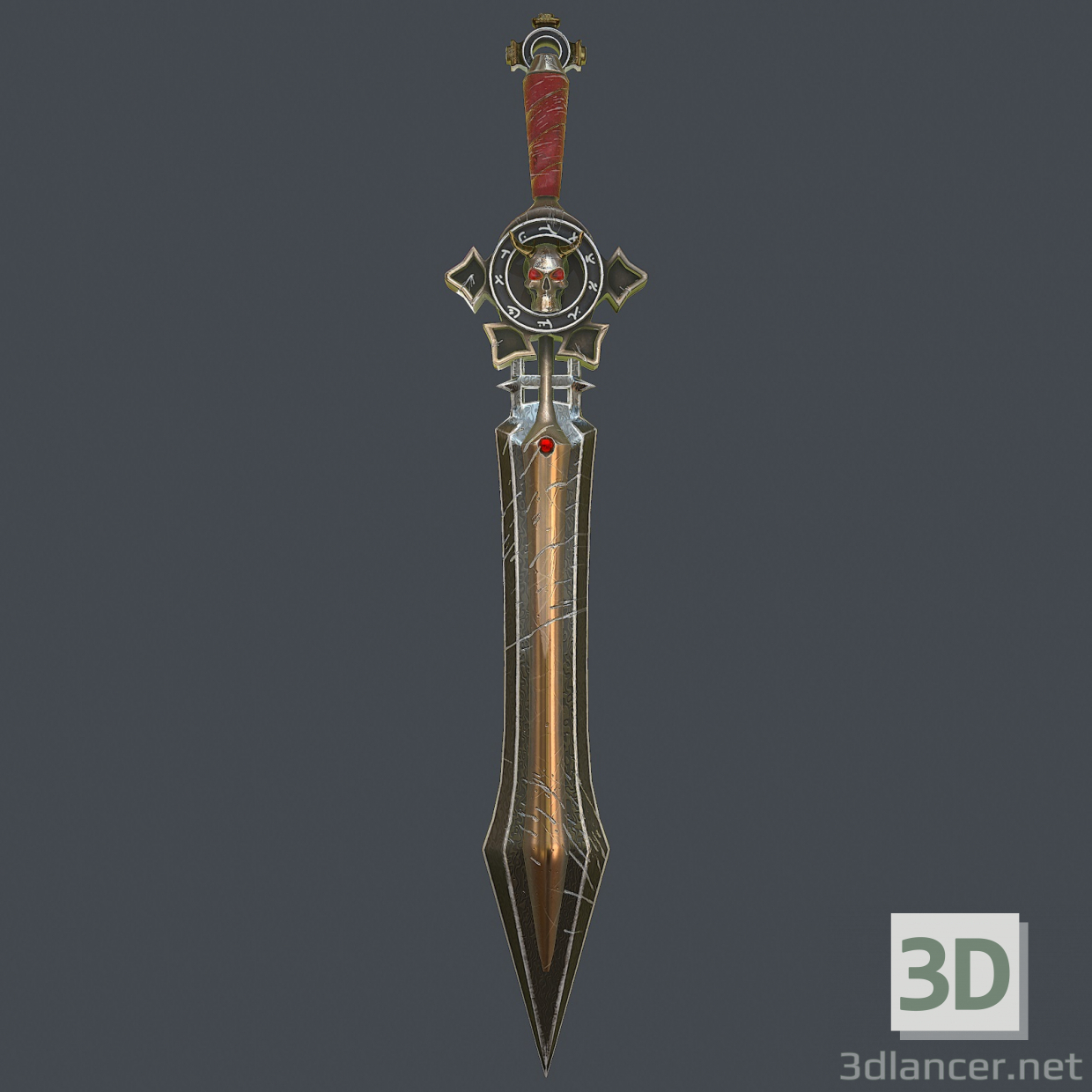 3d Fantasy sword 17 3d model модель купити - зображення