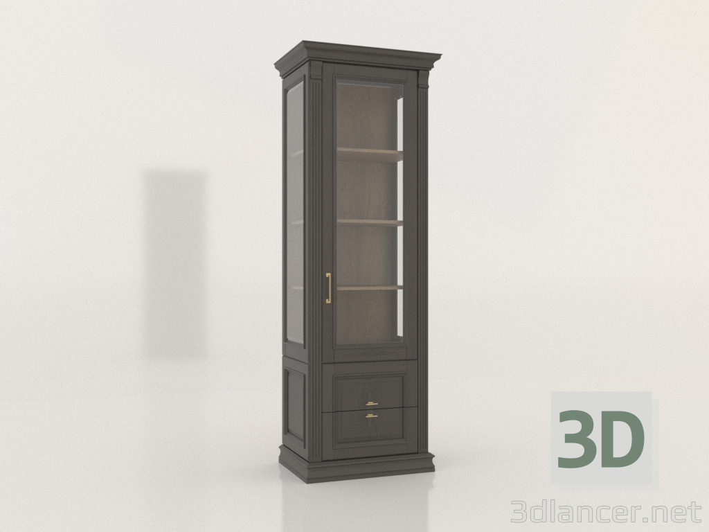 modèle 3D Vitrine à une porte avec tiroirs (gothique) - preview