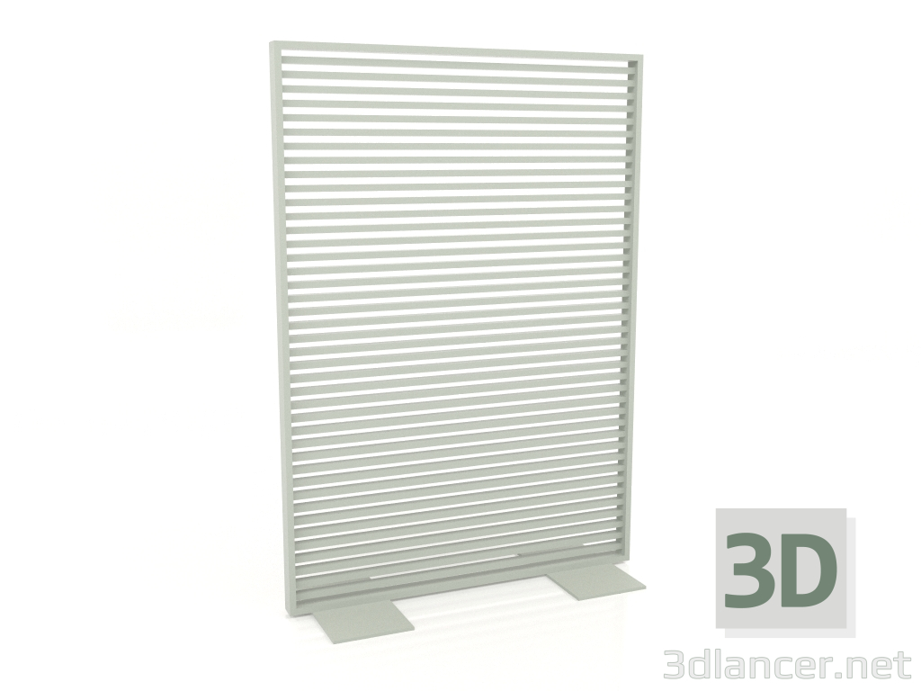 3D Modell Aluminiumtrennwand 120x170 (Zementgrau) - Vorschau