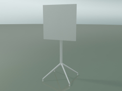 Стол квадратный 5713, 5730 (H 105 - 59x59 cm, cложенный, White, V12)