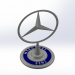 modèle 3D Plaque signalétique Mercedes - preview