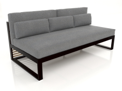 Modulares Sofa, Abschnitt 4, hohe Rückenlehne (Schwarz)