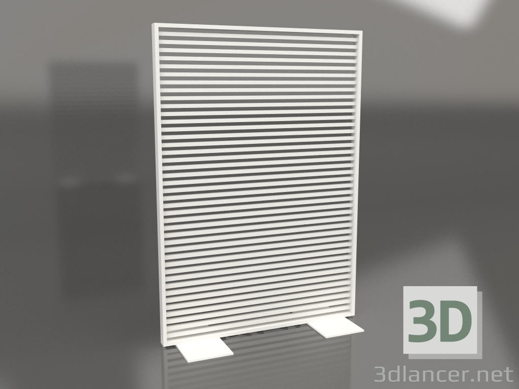 3D Modell Aluminiumtrennwand 120x170 (Achatgrau) - Vorschau