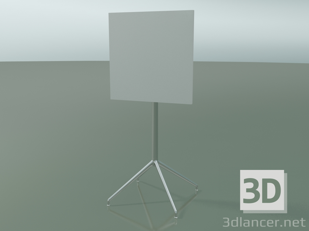 3D modeli Kare masa 5713, 5730 (H 105 - 59x59 cm, katlanmış, Beyaz, LU1) - önizleme