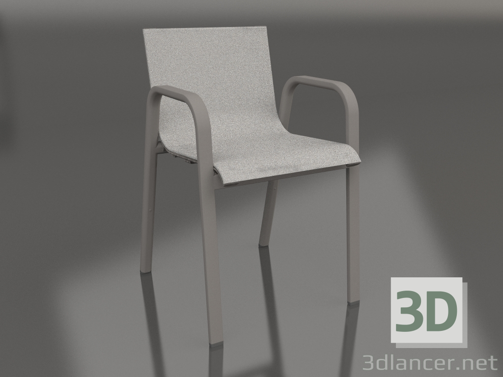 modello 3D Sedia da pranzo (grigio quarzo) - anteprima