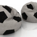 modèle 3D de Chaises de sac de football acheter - rendu
