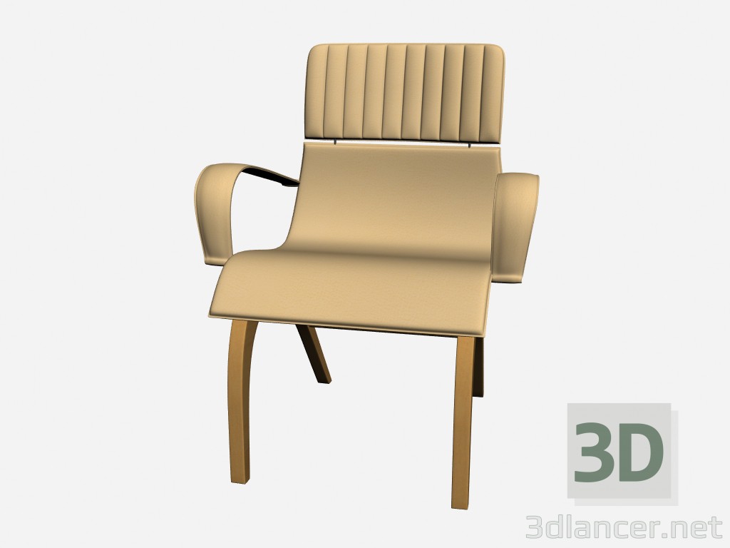 3 डी मॉडल हरमन की कुर्सी armrests के साथ - पूर्वावलोकन