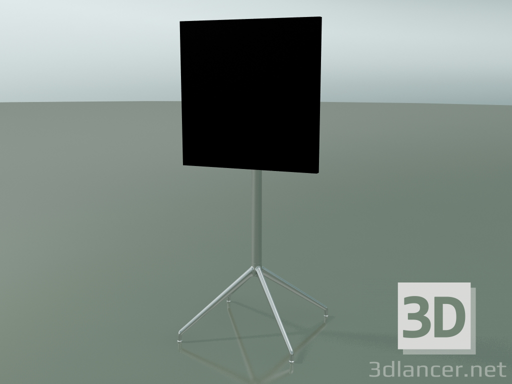 3D modeli Kare masa 5713, 5730 (H 105 - 59x59 cm, katlanmış, Siyah, LU1) - önizleme