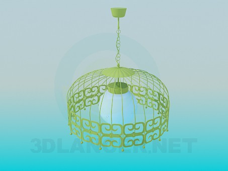 3d model Chandelier with shade - preview