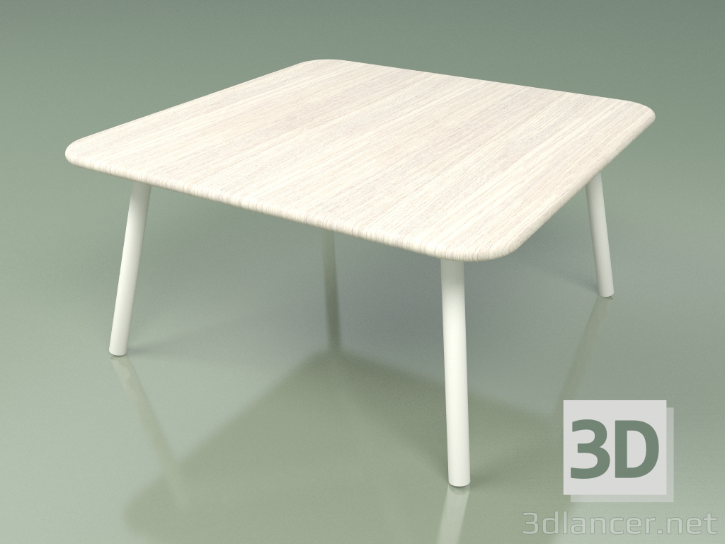 3D modeli Sehpa 011 (Metal Sütlü, Hava Şartlarına Dayanıklı Beyaz Renkli Teak) - önizleme