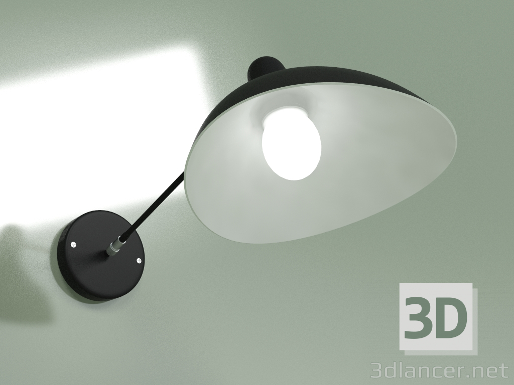 3d модель Настенный светильник Mantis (черный) – превью