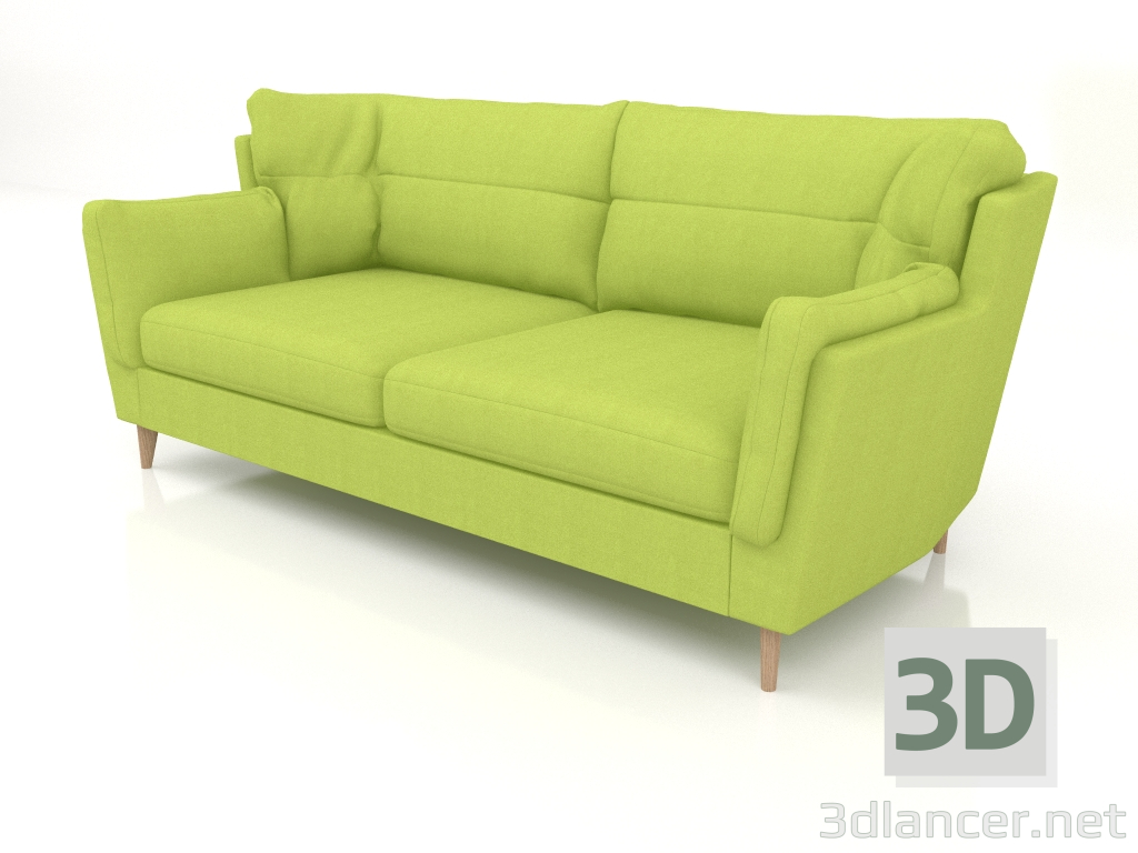 3d модель Хюгге прямой диван 3-х местный – превью