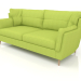 3d модель Хюгге прямой диван 3-х местный – превью
