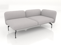 Módulo de sofá de 2 lugares com apoio de braço à direita