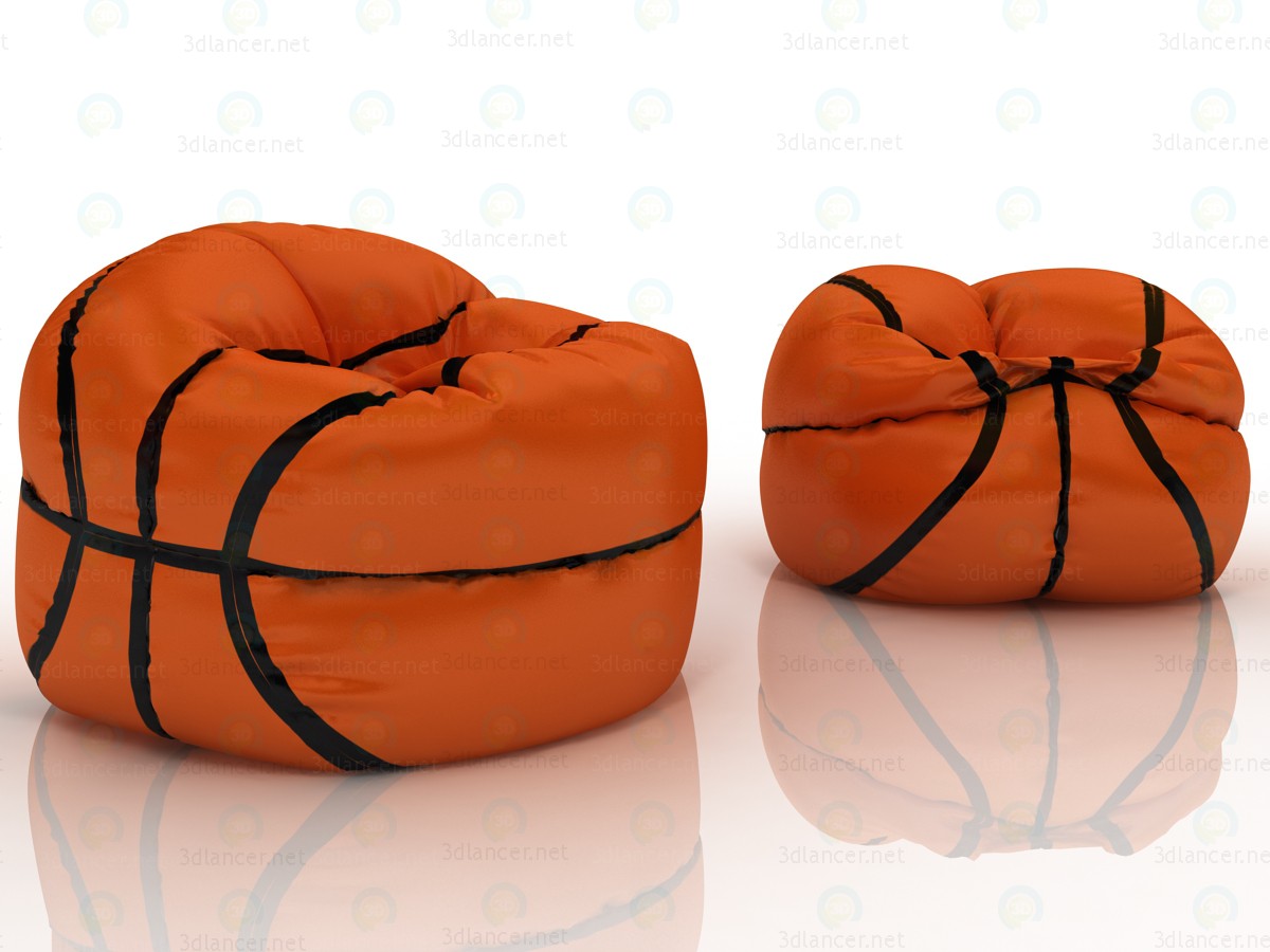 3d Кресло баскетбольный мяч модель купить - ракурс